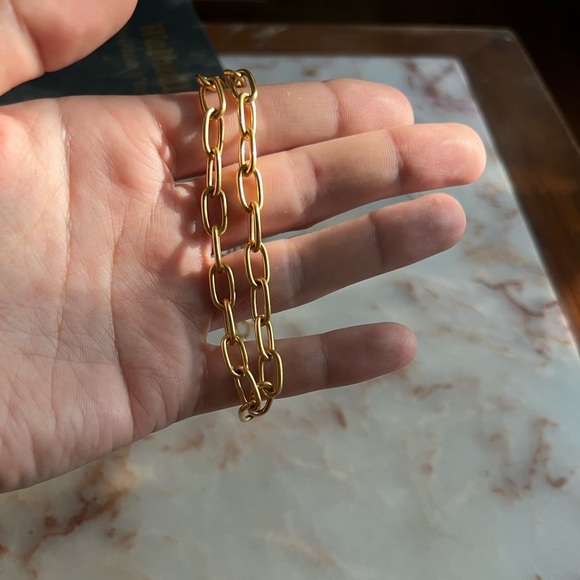 16.5 inch, 10k Gold Plated Chain Necklace - Picture 2 of 2